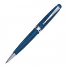 Blue Marbleized Metal Ballpoint Pen