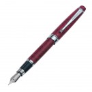 Red Marbleized Metal Fountain Pen