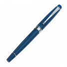 Blue Marbleized Metal Rollerball Pen