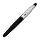 Black Rollerball Pen with Silver Cap