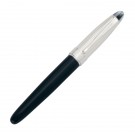White/Black Mixed Gemstone Top Rollerball Pen